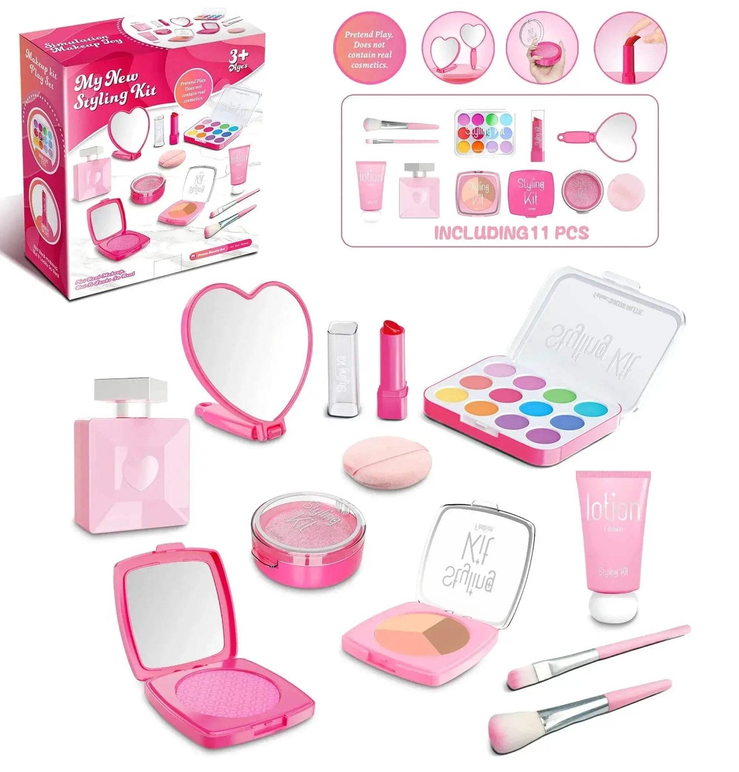 High Quality Simulation Makeup Toy Set with Realistic Lipstick and Blusher for Creative Play and Gift for Girls - ToylandEU