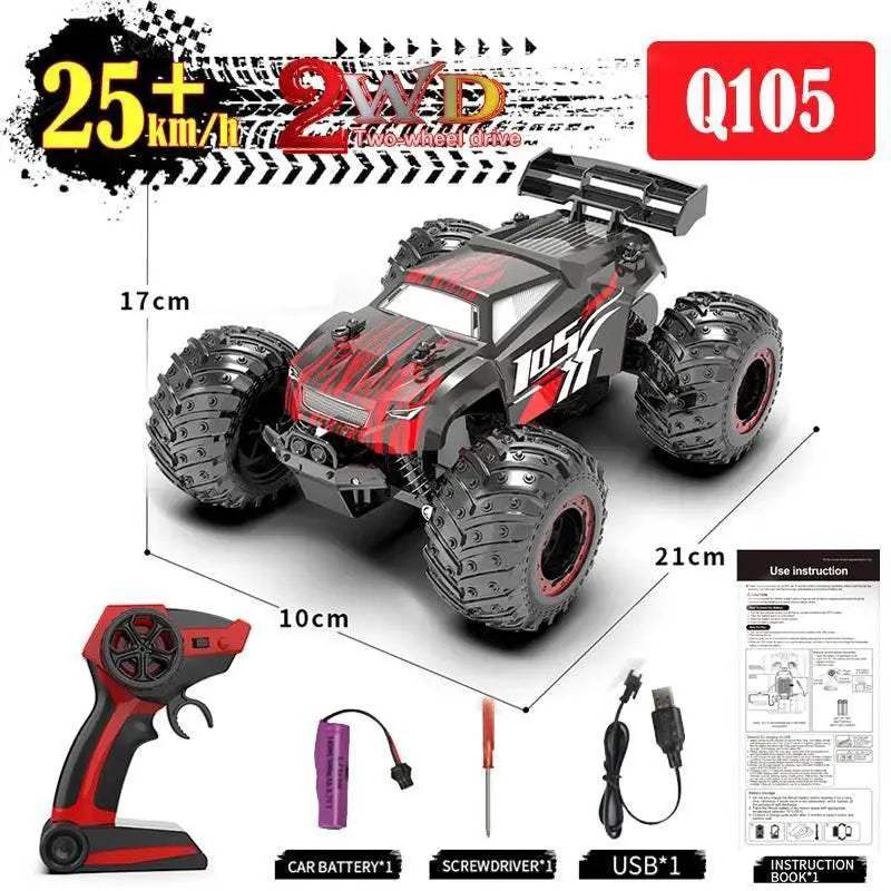High-Speed 1:16 RC Off-Road Car With LED Lights For Children Adventure Fun - ToylandEU