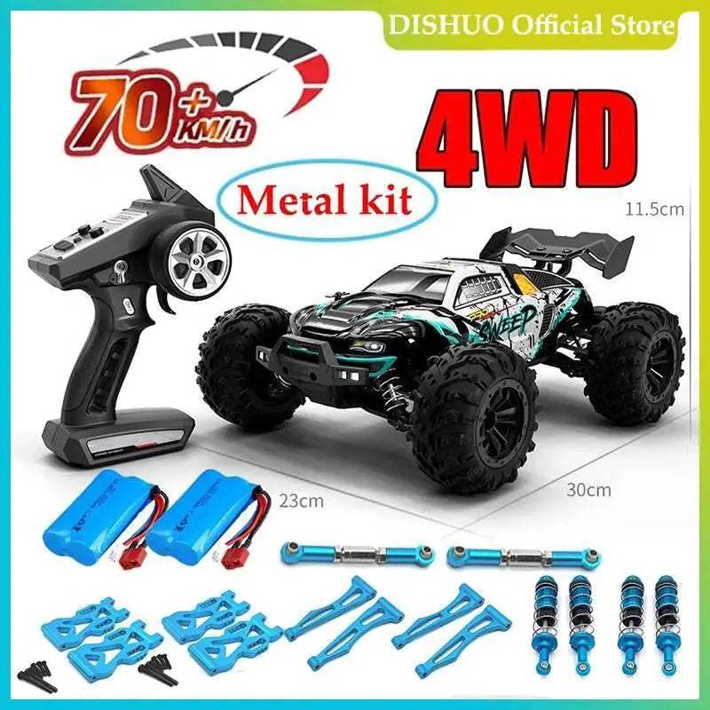 High Speed 1:16 Scale 4WD RC Car with LED Lights | Remote Control - ToylandEU™