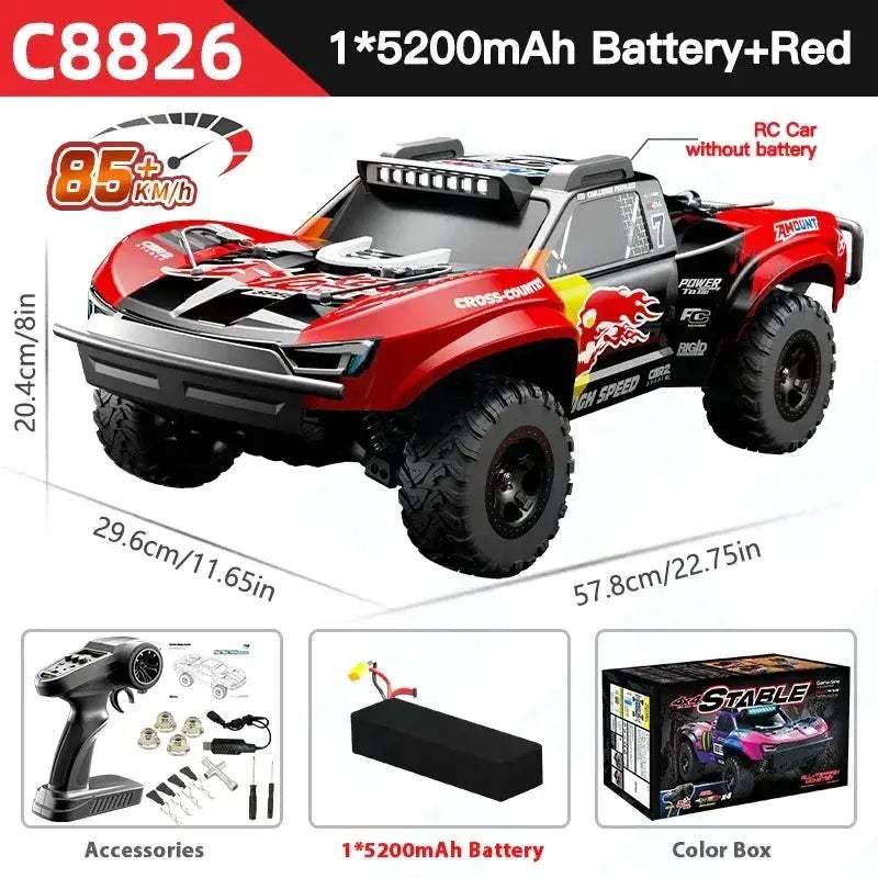 High-Speed Brushless 4WD Off-Road RC Car With Hydraulic Suspension - ToylandEU