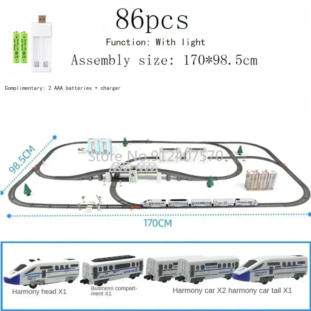 High Speed Electric Train Set Remote Control Model Railway - ToylandEU