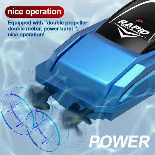 High Speed RC Boat LED Lights Remote Control Toy - ToylandEU™