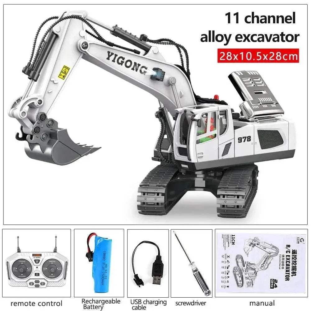 High-Tech RC Construction Vehicle Toy for Boys - Remote Control Metal - ToylandEU™