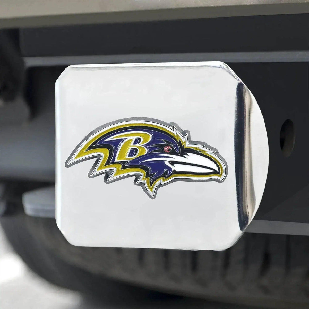 Baltimore Ravens Chrome Hitch Cover Emblem 3D Logo Design - ToylandEU™
