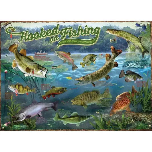Hooked On Fishing 1000 Piece Jigsaw Puzzle Fun Facts - ToylandEU™