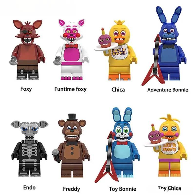 Five Nights At Freddys 2 set of 8 Lego Minifigures custom toys Set4 - ToylandEU™