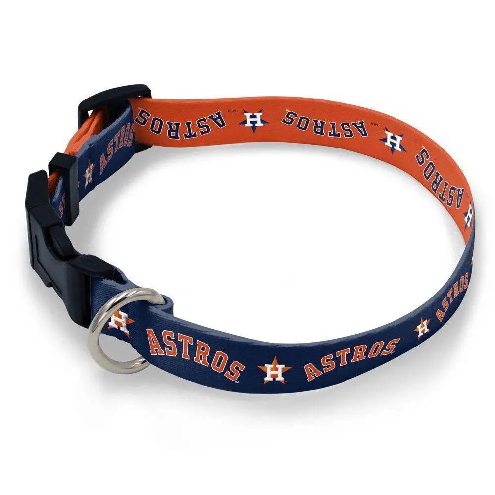 Houston Astros Dog Collar With Durable Metal Hardware - ToylandEU™