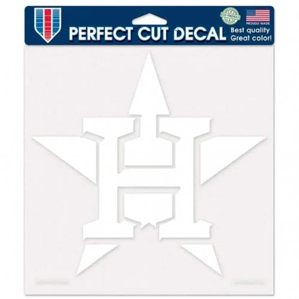 Houston Astros White 8x8 Die Cut Vinyl Decal For Cars - ToylandEU™