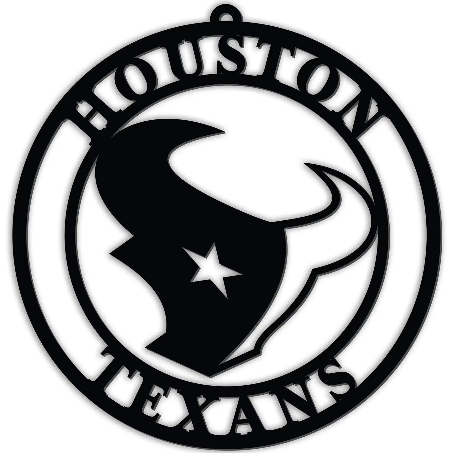 Houston Texans 16 Inch Door Hanger Sign Black PVC Decor - ToylandEU™