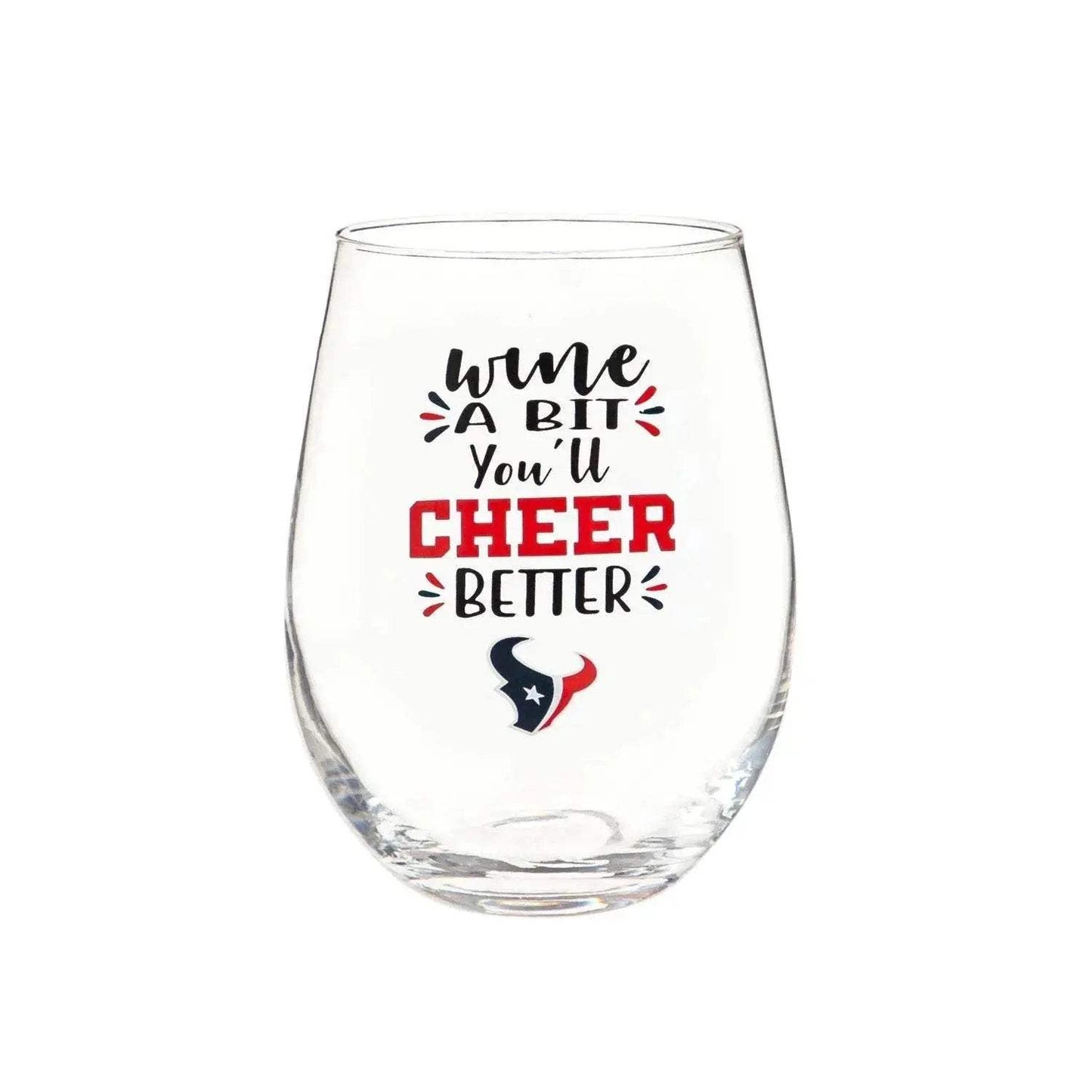 Houston Texans 17oz Stemless Wine Glass Boxed Gift - ToylandEU™