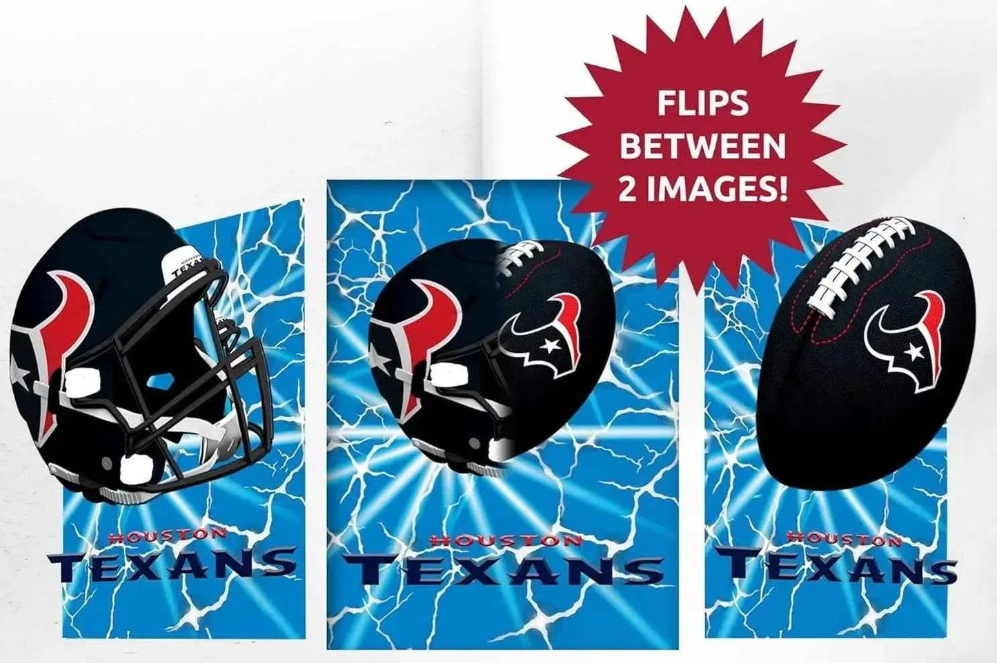 Houston Texans 3D Art Print 12x16 Lightning Flip Wall Art - ToylandEU™
