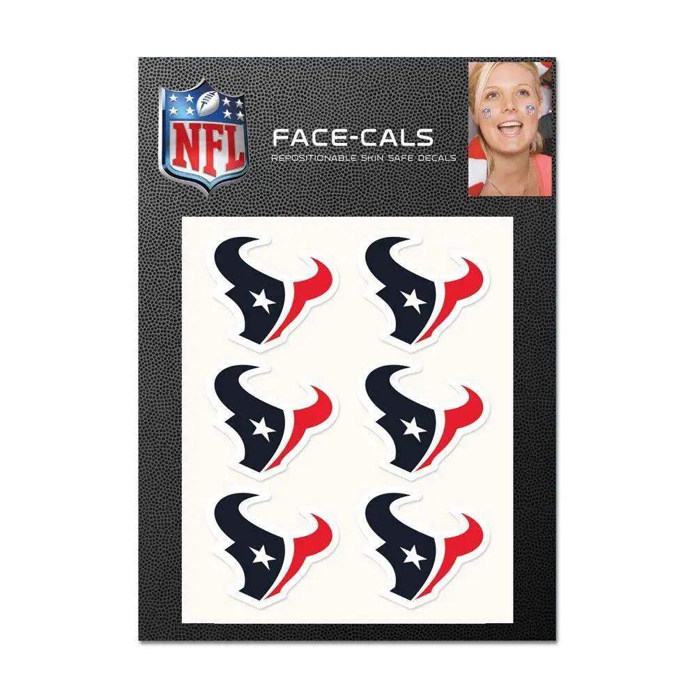 Houston Texans Face Tattoo Decals Waterless Peel And Stick - ToylandEU