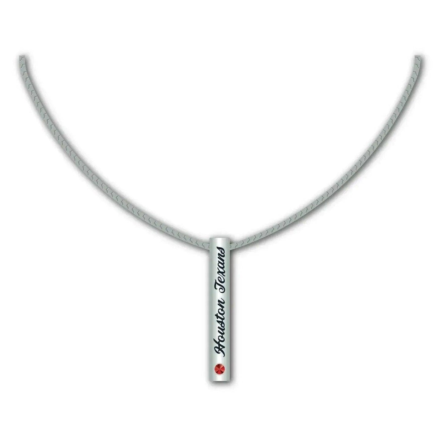 Houston Texans Necklace Silver Bar Pendant For Fans - ToylandEU™