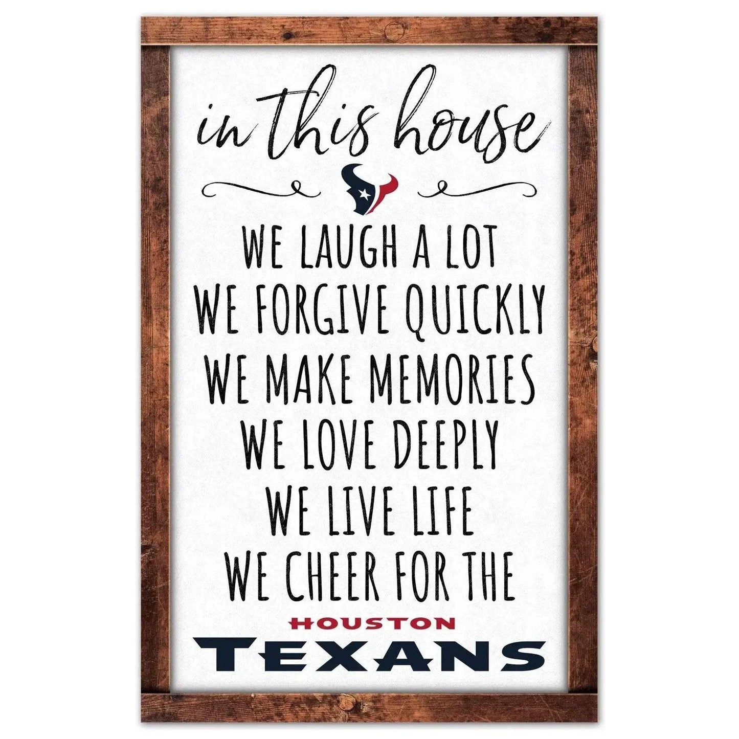 Houston Texans Sign 11x17 Wood Wall Decor In This House - ToylandEU™