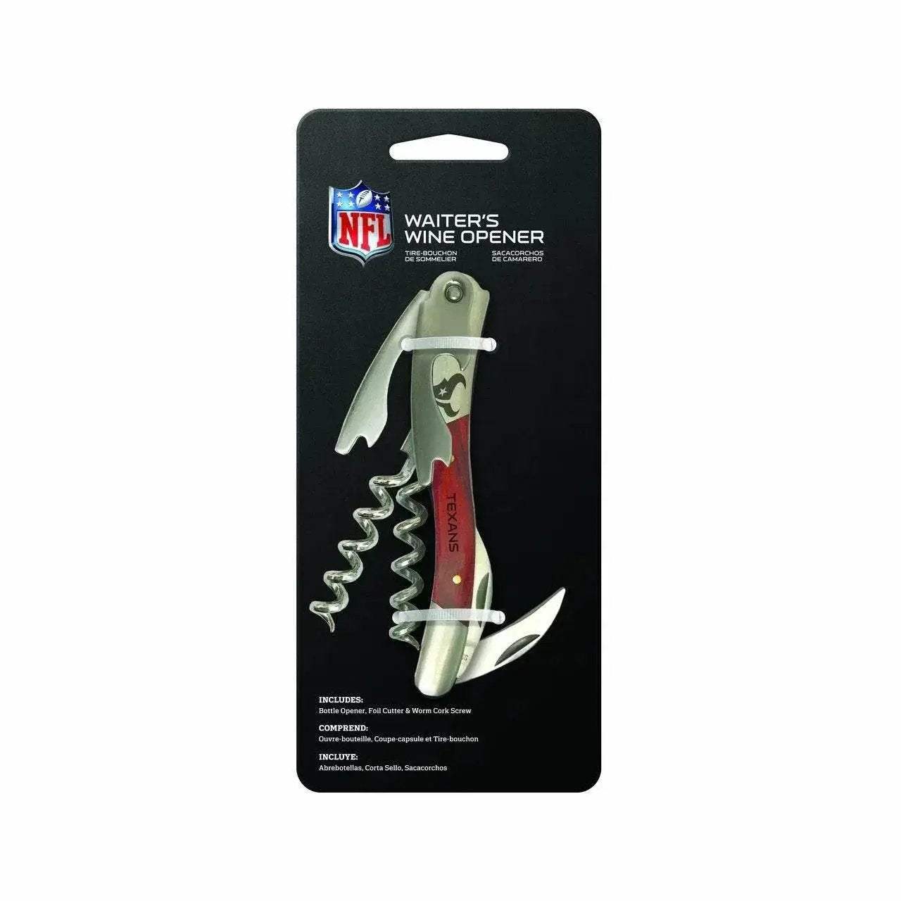 Houston Texans Wine Bottle Opener Corkscrew Rosewood Handle - ToylandEU™