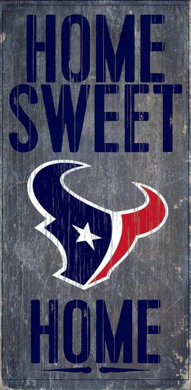 Houston Texans Wood Sign Home Sweet Home 6x12 Inches - ToylandEU