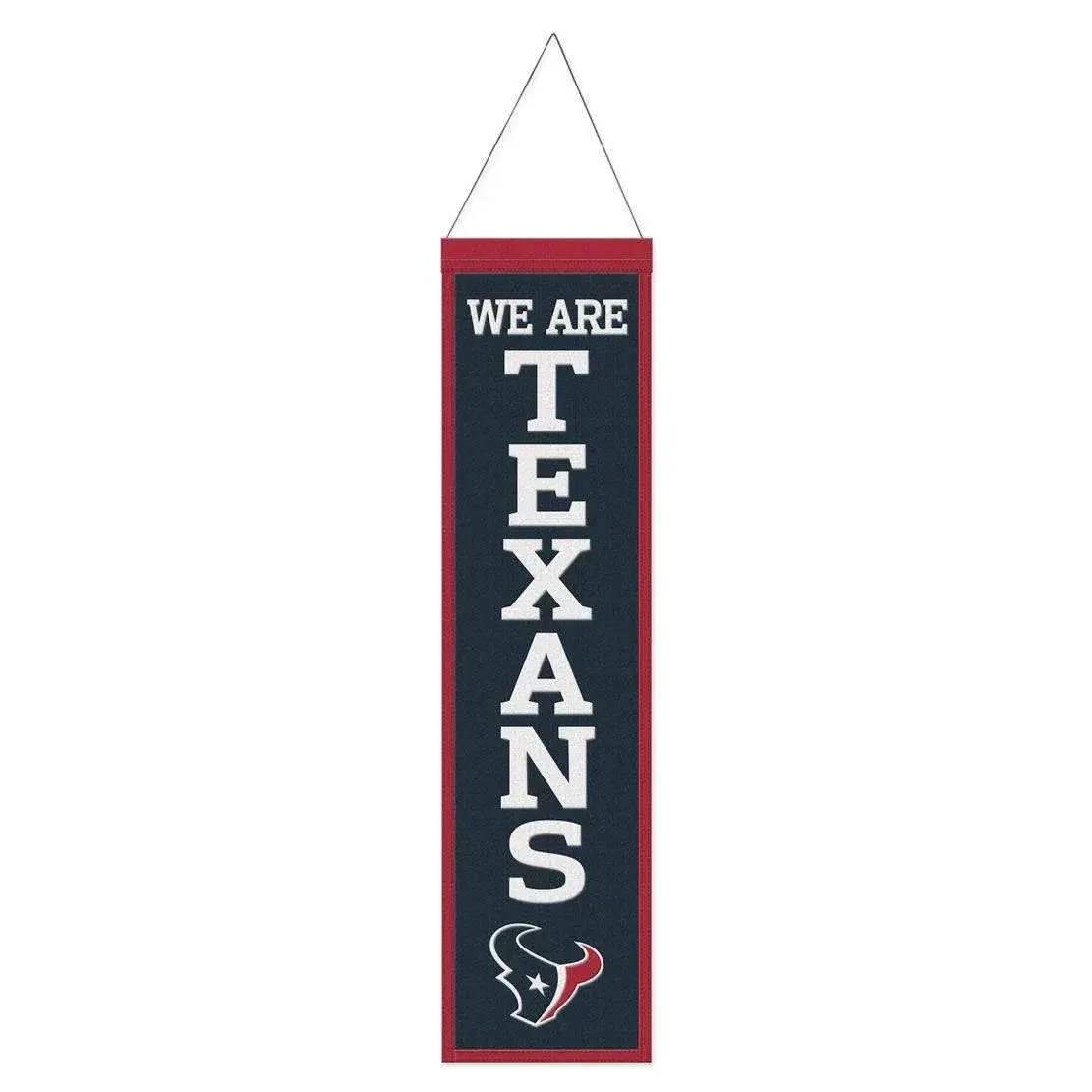 Houston Texans Wool Banner 8x32 Heritage Slogan Design - ToylandEU™