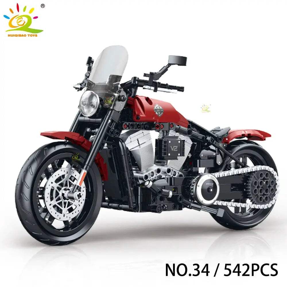Huiqibao Motorbike Building Blocks City Racer Unisex - ToylandEU™