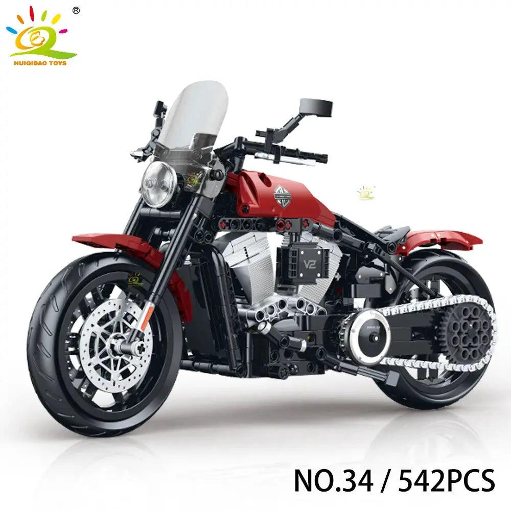 Huiqibao Motorbike Building Blocks City Racer Unisex - ToylandEU™