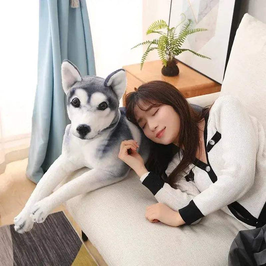 Husky Plush Toy Pillow Soft Stuffed Dog Gift For Kids - ToylandEU™