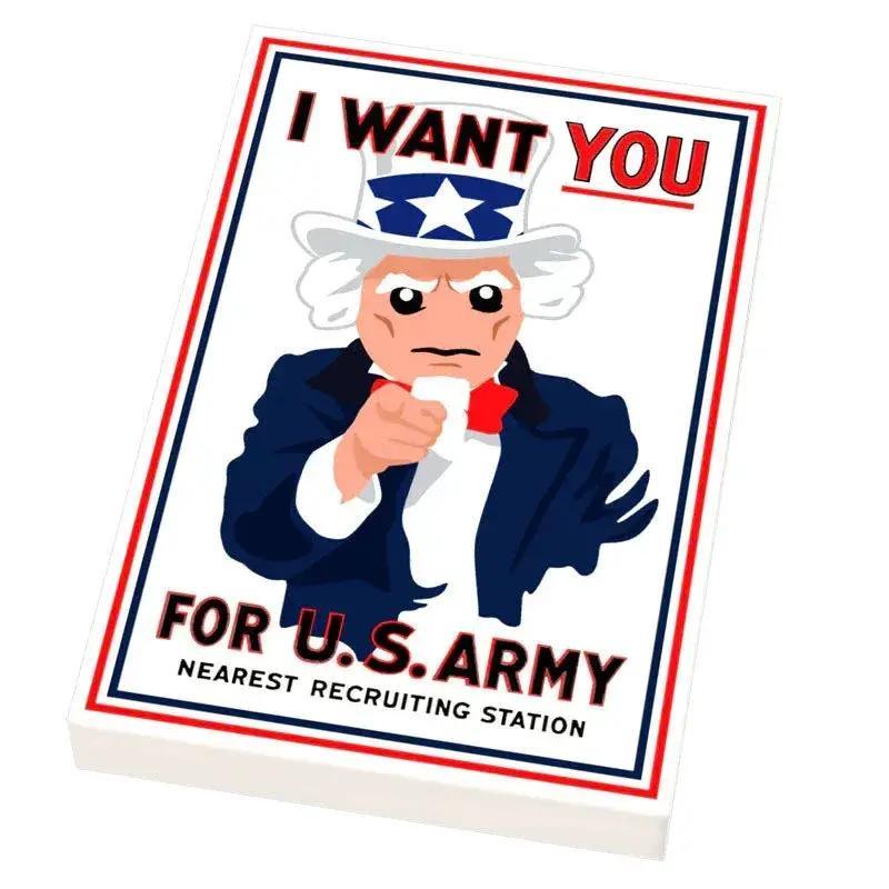 I WANT YOU USA Military Recruitment Poster (2x4 Tile) - B3 Customs - ToylandEU™