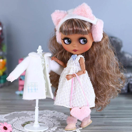 ICY DBS Blyth Doll 1/6 Joint 30cm Black Skin Matte Face Fashion Set Doll BJD Toy Gift - ToylandEU