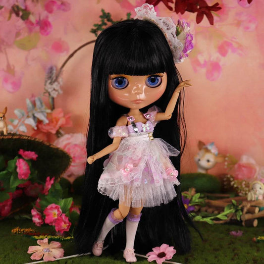 ICY DBS Blyth Doll Black Hair JOINT Body Tan Skin 1/6 BJD Neo Ob24 Anime Girl - ToylandEU