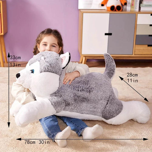 IKASA Giant Husky Stuffed Animal Plush Toy 30 Inch Jumbo Gift - ToylandEU