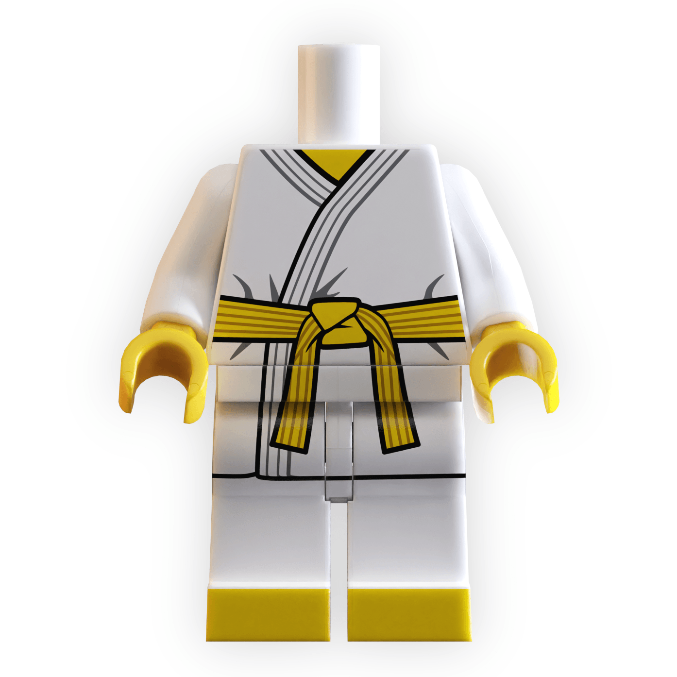 Karate Minifig | White Gi Yellow Belt | Toylandeu™