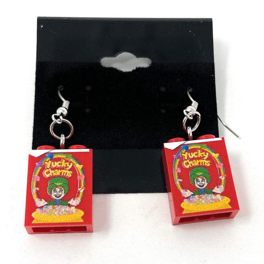 Yucky Charms Cereal Earrings | Made From LEGO Parts | Novelty Jewelry | B3 Customs