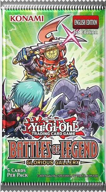Yu Gi Oh Booster Pack | 5 Cards Per Pack | Glorious Gallery Set | Single Pack