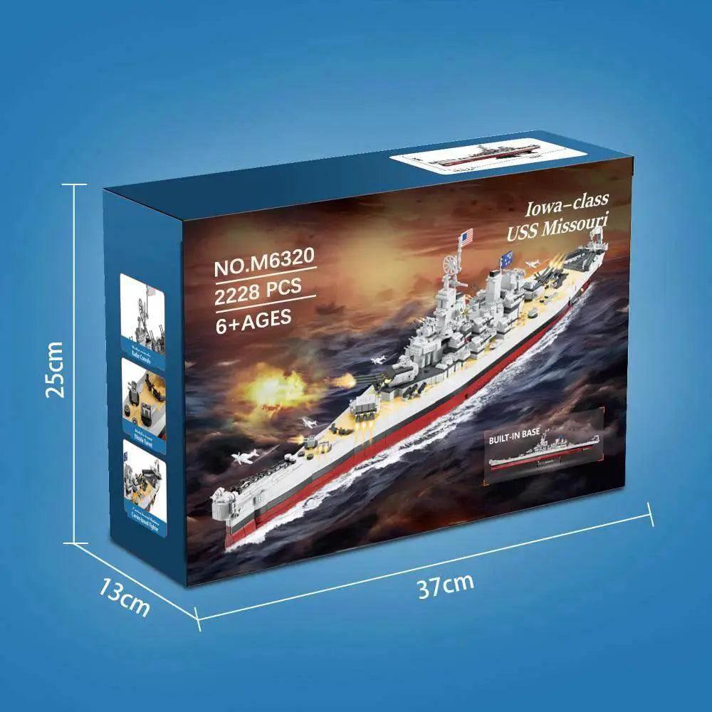 Impressive 2228-Piece USS Missouri Battleship Kit - Toyland EU - ToylandEU™