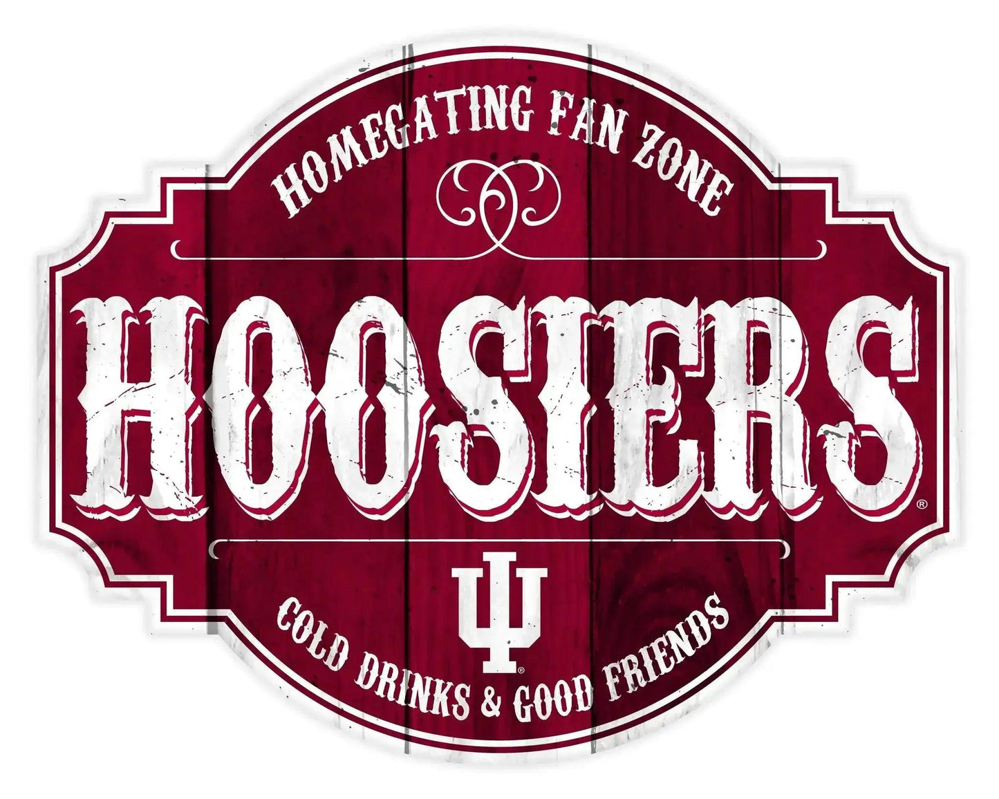 Indiana Hoosiers Wood Sign 12 Inch Homegating Tavern - ToylandEU™