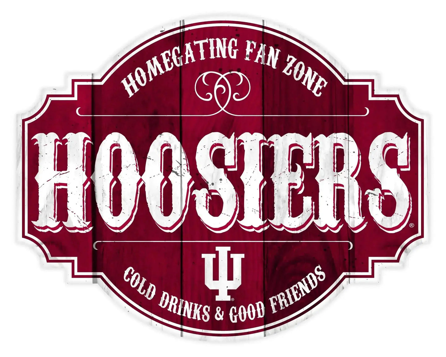 Indiana Hoosiers Wood Sign 12 Inch Homegating Tavern - ToylandEU™