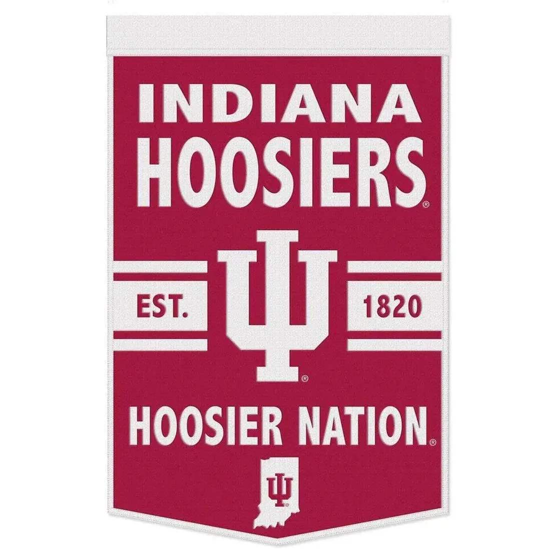 Indiana Hoosiers Wool Banner 24x38 Dynasty Slogan Design - ToylandEU™