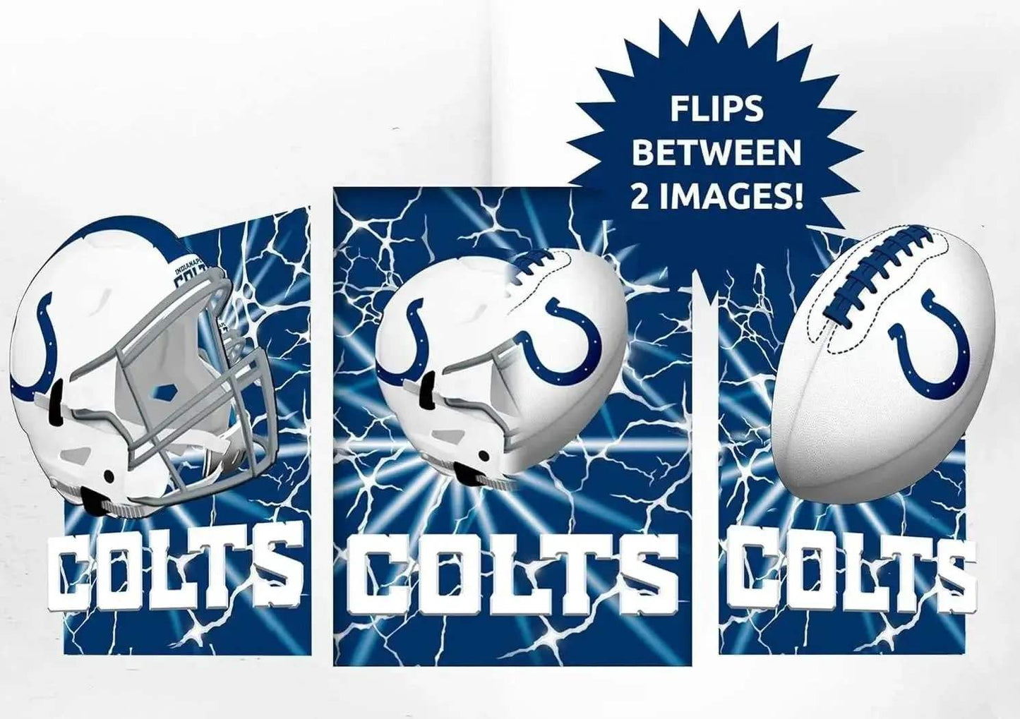 Indianapolis Colts 3D Art Print 12x16 Lightning Flip - ToylandEU™