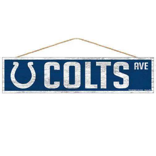 Indianapolis Colts 4x17 Wood Avenue Sign Wincraft Decor - ToylandEU™