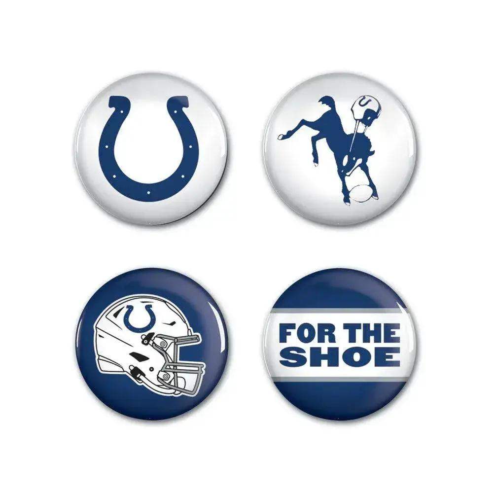 Indianapolis Colts Buttons 4 Pack Primary Logo Helmets - ToylandEU™