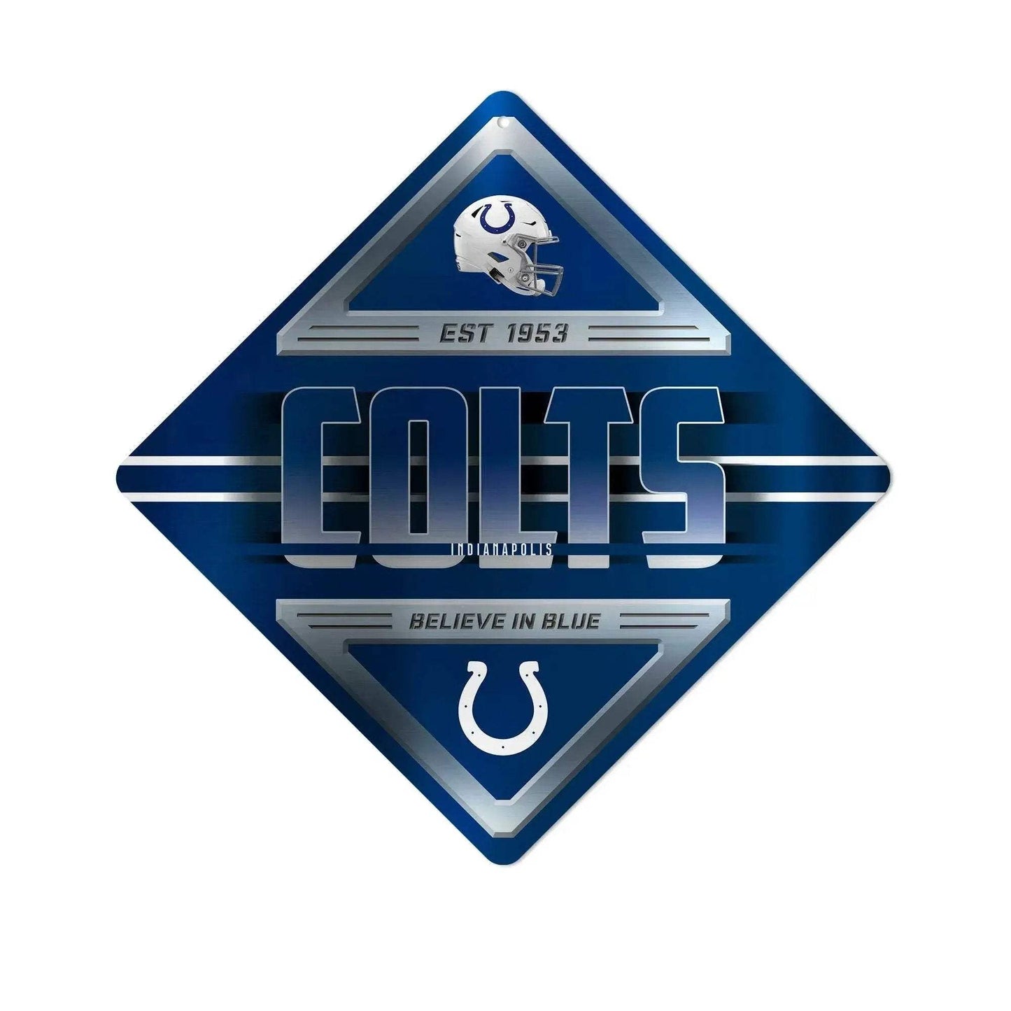 Indianapolis Colts Metal Diamond Sign Rico Industries - ToylandEU™