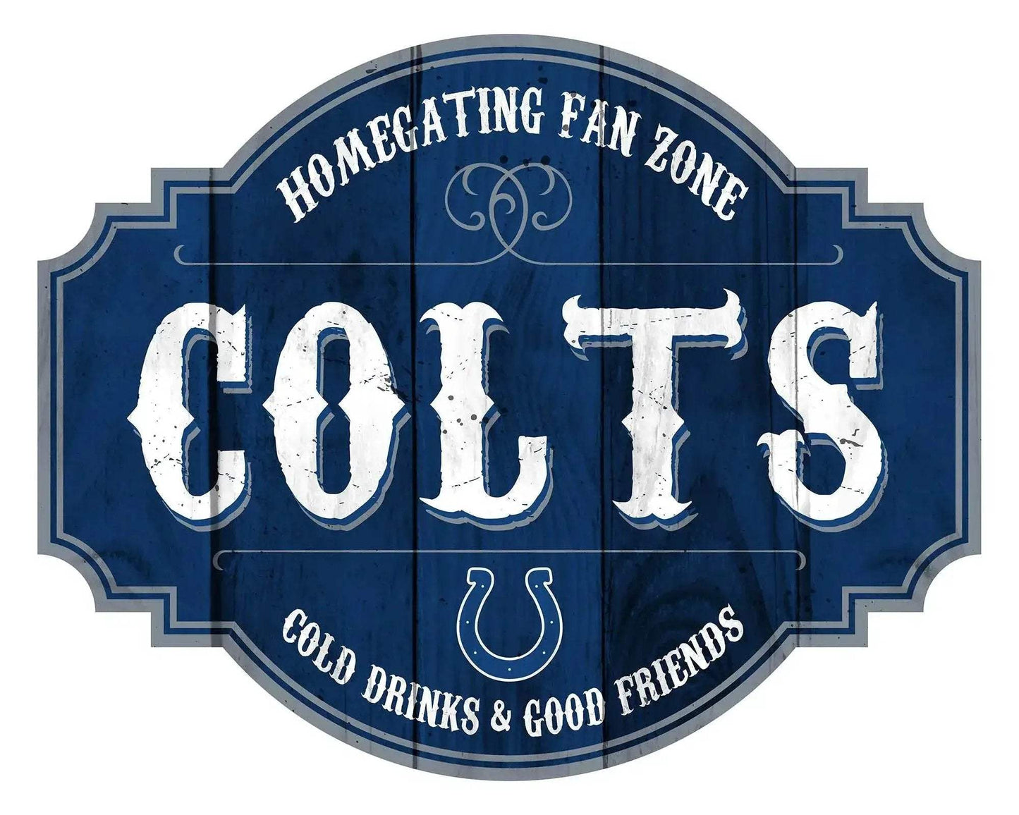 Indianapolis Colts Wood Sign 12 Inch Homegating Tavern - ToylandEU™