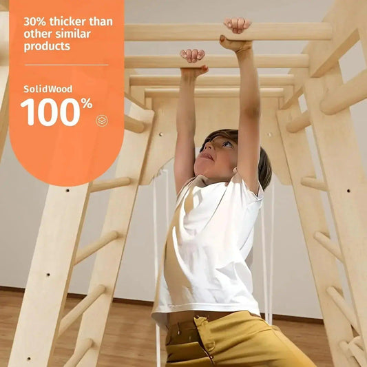 Indoor Jungle Gym Wooden Montessori Climbing Set - ToylandEU™