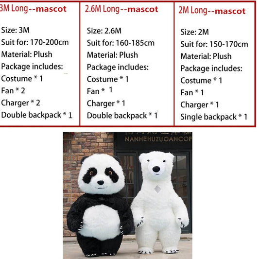Inflatable Animal Mascot Costume - Panda, Polar Bear & Monkey Fun! - ToylandEU