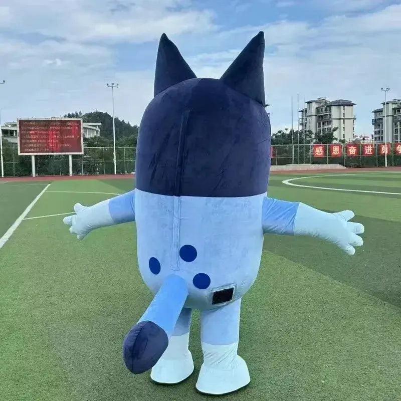 Inflatable Blue Dog Mascot Costume For Adults With Fan - ToylandEU™