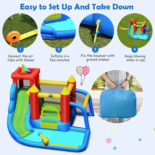 Inflatable Bounce House Water Slide Blower Included - ToylandEU™