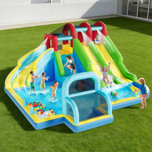 Inflatable Bounce House Water Slide Blower Included - ToylandEU™