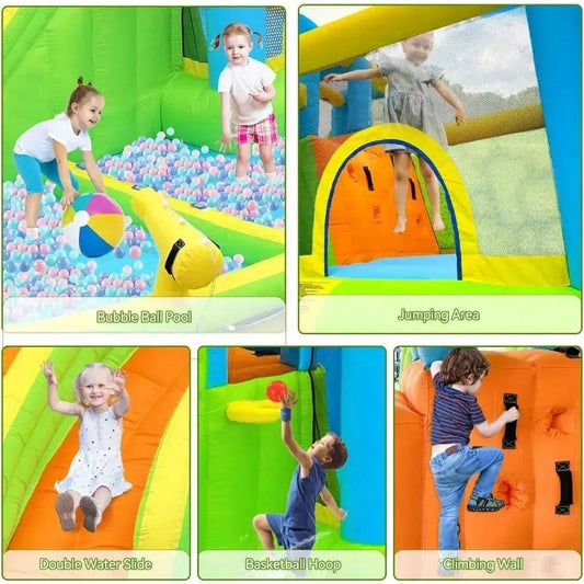 Inflatable Bounce House Water Slide Dual Slides Durable - ToylandEU™
