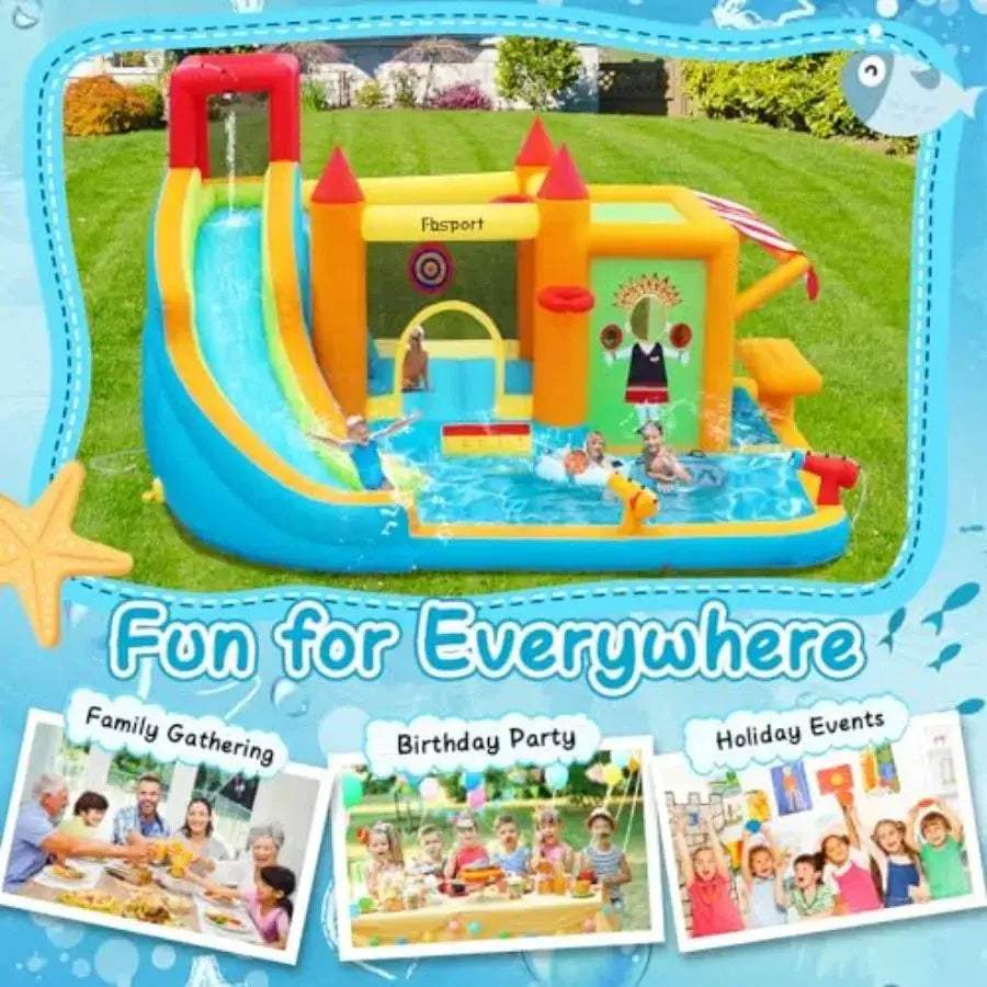 Inflatable Bounce House Water Slide With Splash Pool - ToylandEU™