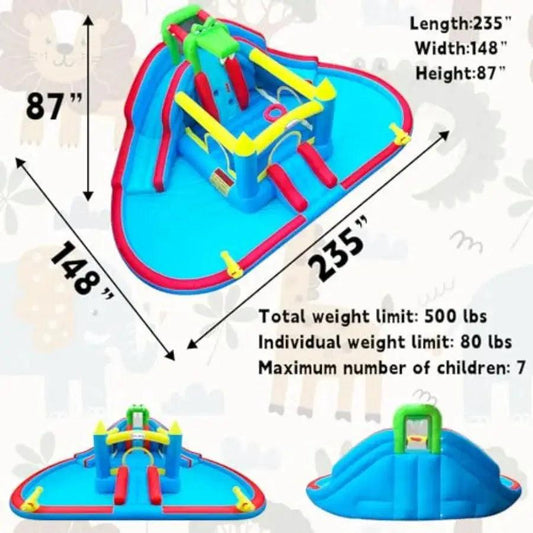 Inflatable Bounce House Water Slides Climbing Wall Safe - ToylandEU™