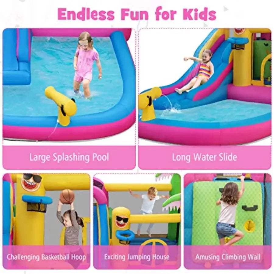 Inflatable Bounce House Waterslide Ball Pit No Electric - ToylandEU™