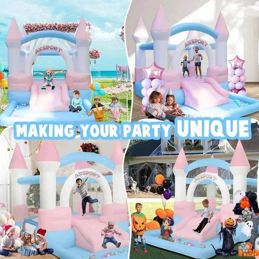 Inflatable Bounce House With Slide And Ball Pool Safe - ToylandEU™